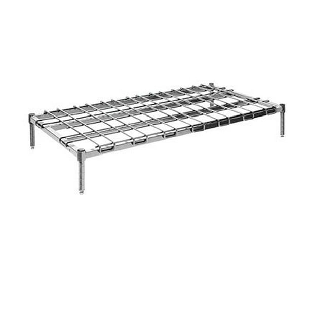 Garage Kitchen Storage Cabinet Shelf Organizer Commercial x 48 Heavy-Duty Chrome Dunnage Rack with Mat inch. Perfect for Home 24 inch. 